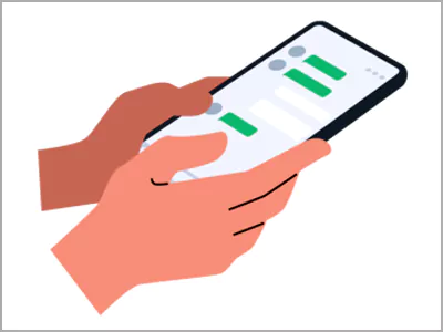 text png with mobile